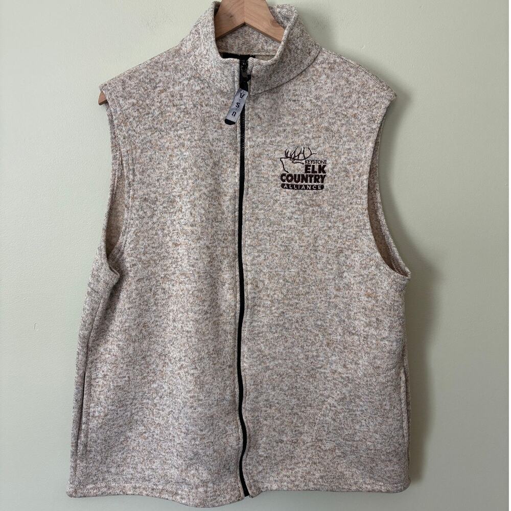 Keystone Elk Country Alliance Fleece Vest Zip Up XL